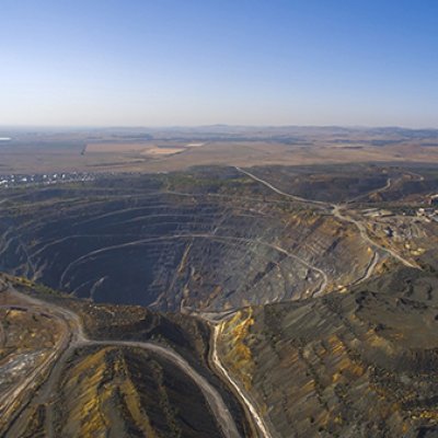 Aerial image of an open-cut mine open. Contributed.